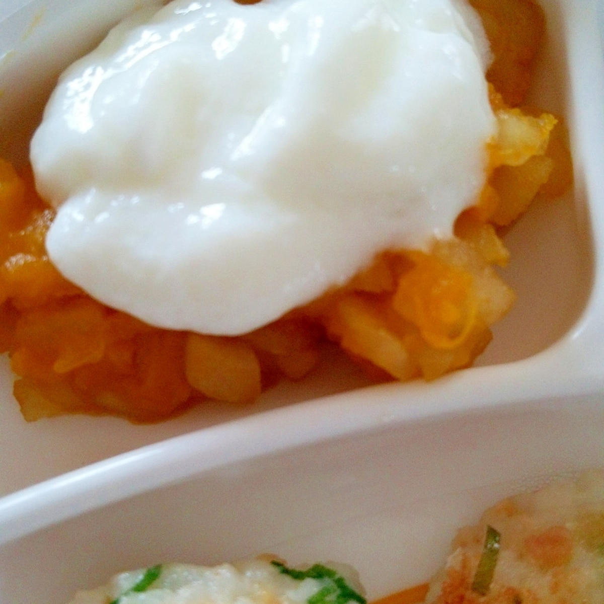 離乳食 かぼちゃとりんごのヨーグルトがけ レシピ 作り方 By さとmin 楽天レシピ 離乳食 かぼちゃとりんごのヨーグルトがけ レシピ 作り方 By さとmin 楽天レシピ